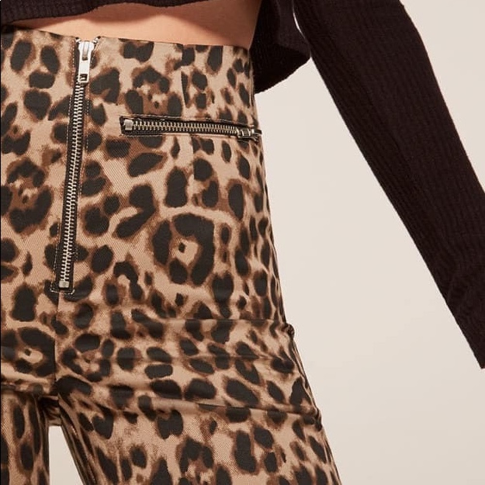 Reformation Braydon Pant in Leopard Size 10